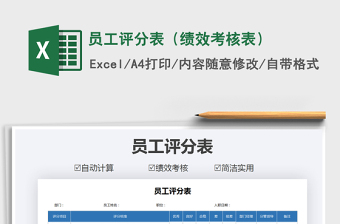 2025年员工评分表（绩效考核表）