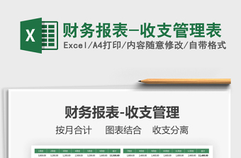 2025年财务报表-收支管理表