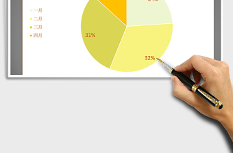 2025年麦穗黄系列之饼图免费下载