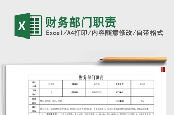 2025年财务部门职责