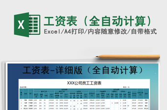 2025年工资表（全自动计算）免费下载