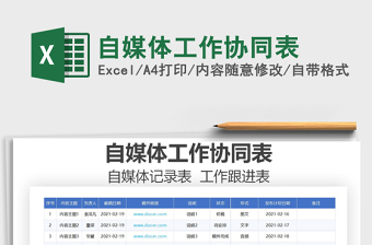 2025年自媒体工作协同表