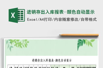 2025年进销存出入库报表-颜色自动显示免费下载