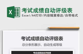 2025年考试成绩自动评级表