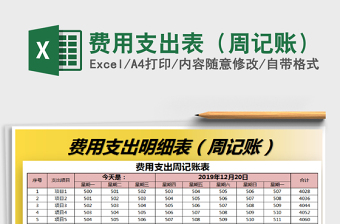 2025年费用支出表（周记账）