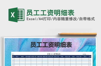 2025年员工工资明细表免费下载