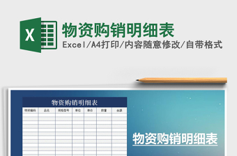 2025年物资购销明细表