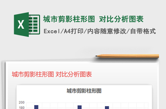 2025年城市剪影柱形图 对比分析图表免费下载