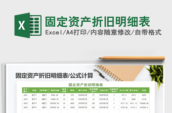 2025年固定资产折旧明细表