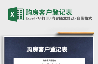 2025年购房客户登记表