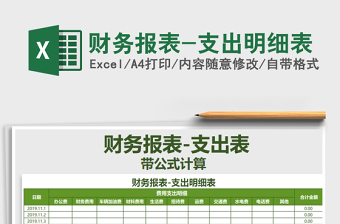2025年财务报表-支出明细表