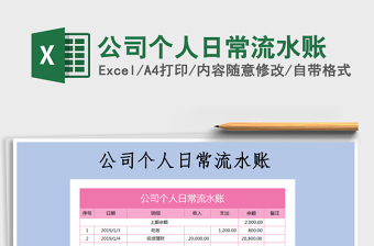 公司个人日常流水账