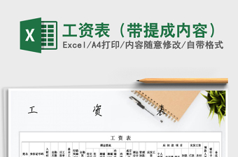 2025年工资表（带提成内容）免费下载