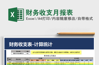 2025年财务收支月报表