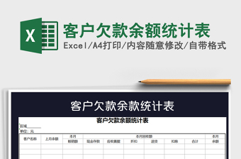 2025年客户欠款余额统计表
