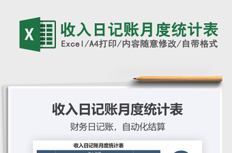 2025年收入日记账月度统计表