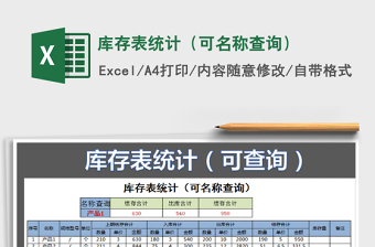 2025年库存表统计（可名称查询）
