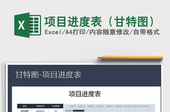 2024年项目进度表（甘特图）