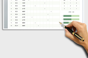 2025年工装尺码自动统计表