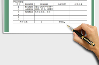 2025年采购产品检验单免费下载