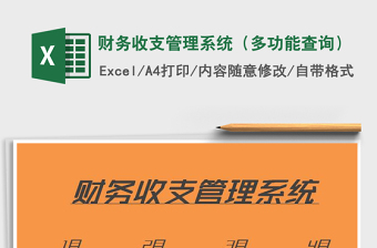 2025年财务收支管理系统（多功能查询）
