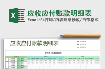 2025年应收应付账款明细表