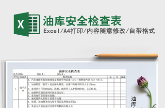 2025年油库安全检查表