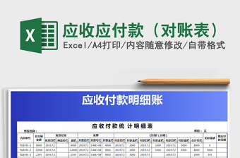 2025年应收应付款（对账表）