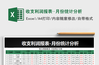 2025年收支利润报表-月份统计分析
