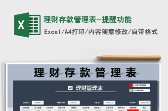 2025年理财存款管理表-提醒功能