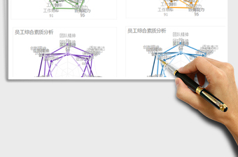 2025年单色简洁雷达图免费下载