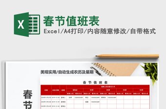 2025年春节值班表