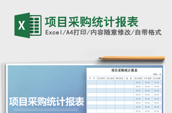 2025年项目采购统计报表免费下载