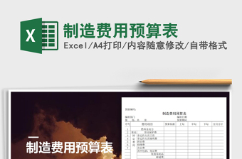 2025年制造费用预算表