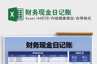2025年财务现金日记账