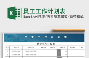 2025年员工工作计划表