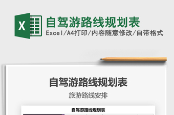 2024年自驾游路线规划表