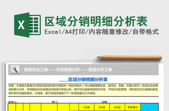 2025年区域分销明细分析表免费下载