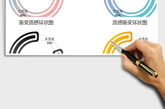 2025年可视化图表—精美多种色彩饼图免费下载