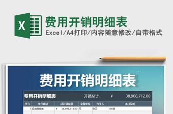 2025年费用开销明细表免费下载