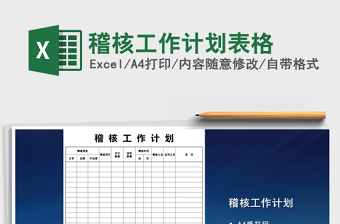 2025年稽核工作计划表格免费下载