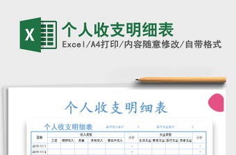 2025年个人收支明细表