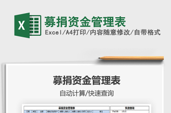 2025年募捐资金管理表