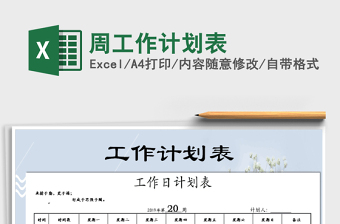 2025年周工作计划表