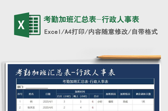 2025年考勤加班汇总表-行政人事表