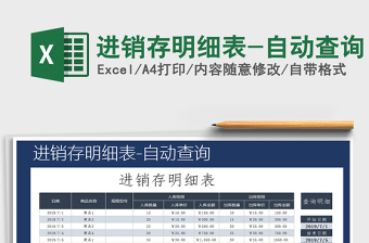 2025年进销存明细表-自动查询
