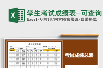 2025年学生考试成绩表-可查询