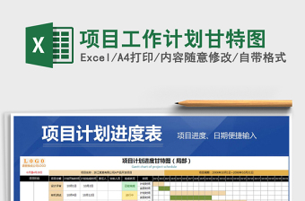 2025年项目工作计划甘特图