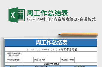 2025年周工作总结表免费下载