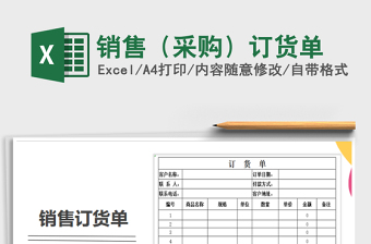 2025年销售（采购）订货单